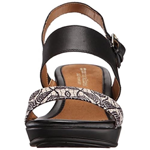 Naturalizer Vibrant Black/White open toe sandal - Picture 2 of 8